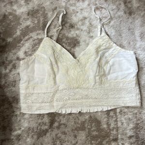 American Eagle White, Lace Crop Top